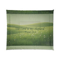 Christian Comforter — “The Lord Is My Shepherd” Inspirational Bible Quote Comforter