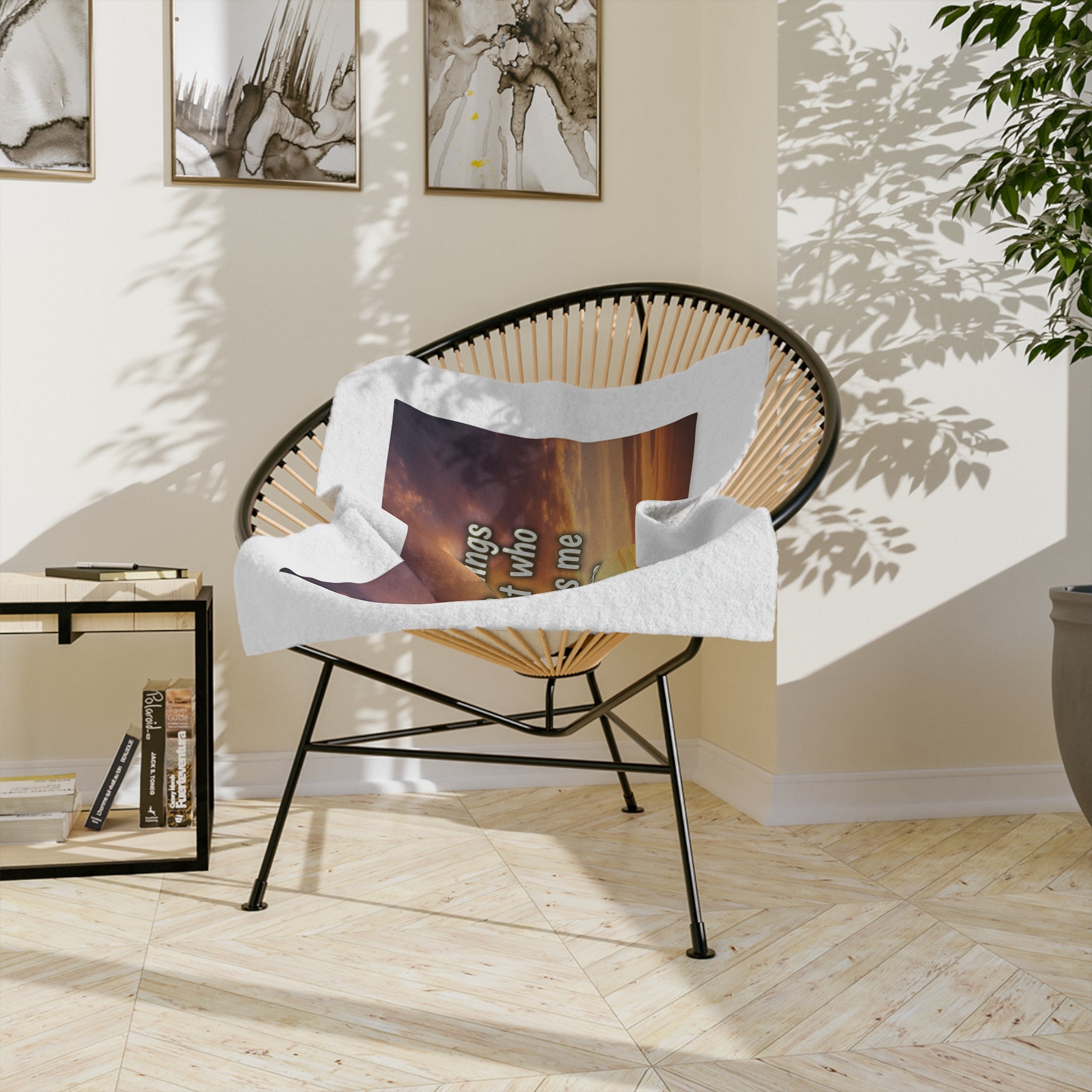 Inspirational Bible Quote Velveteen Blanket — Positive Scripture Throw