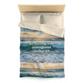 Be Strong & Courageous Microfiber Duvet Cover — Positive Bible Quote Bedding