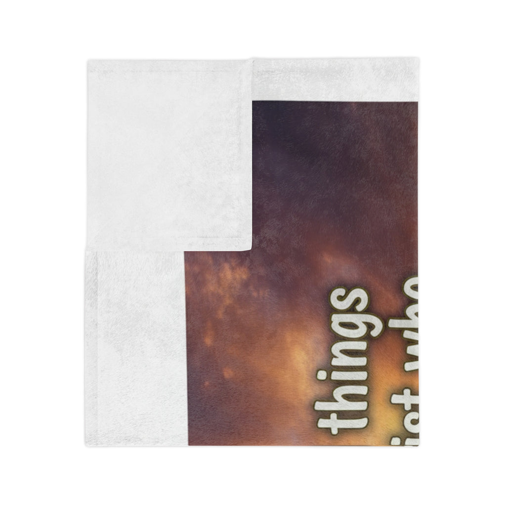 Inspirational Bible Quote Velveteen Blanket — Positive Scripture Throw