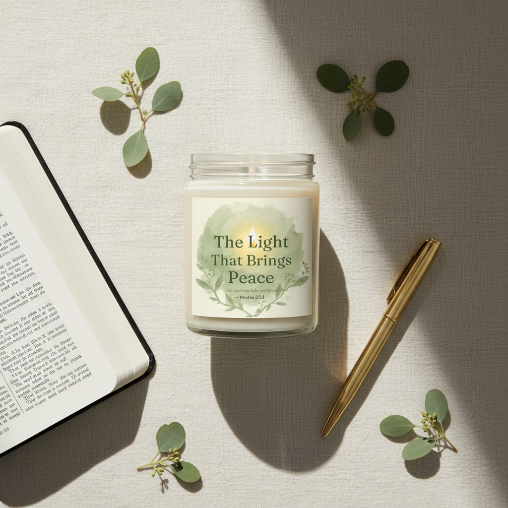 The Light That Brings Peace — Scripture Soy Candle | 9oz