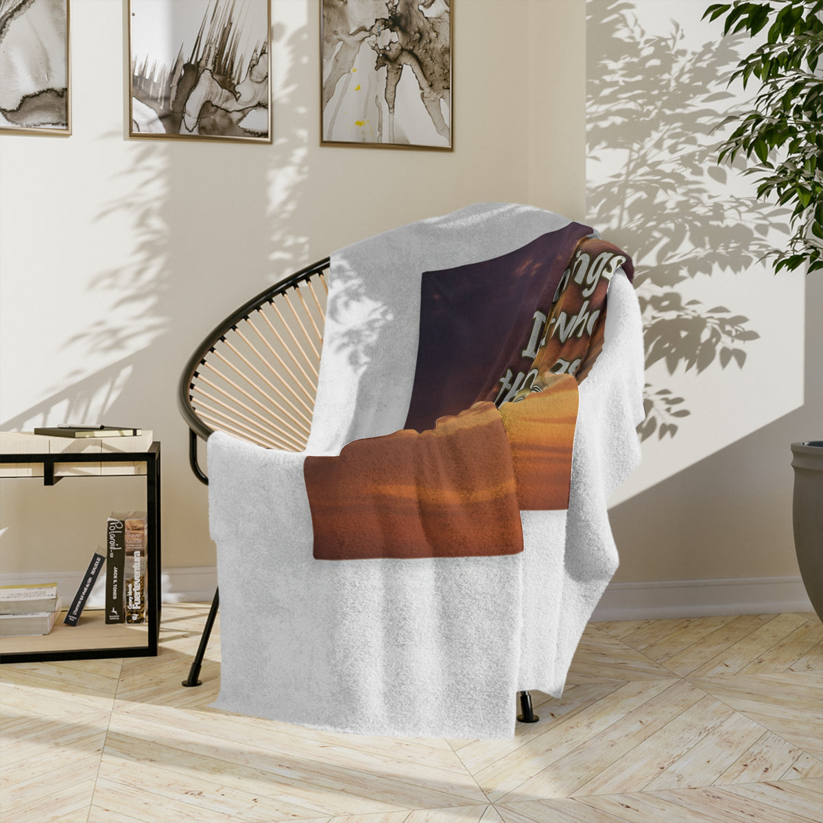 Inspirational Bible Quote Velveteen Blanket — Positive Scripture Throw