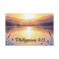 Philippians 4:13 Sunrise Canvas Wall Art – Inspirational Christian Canvas