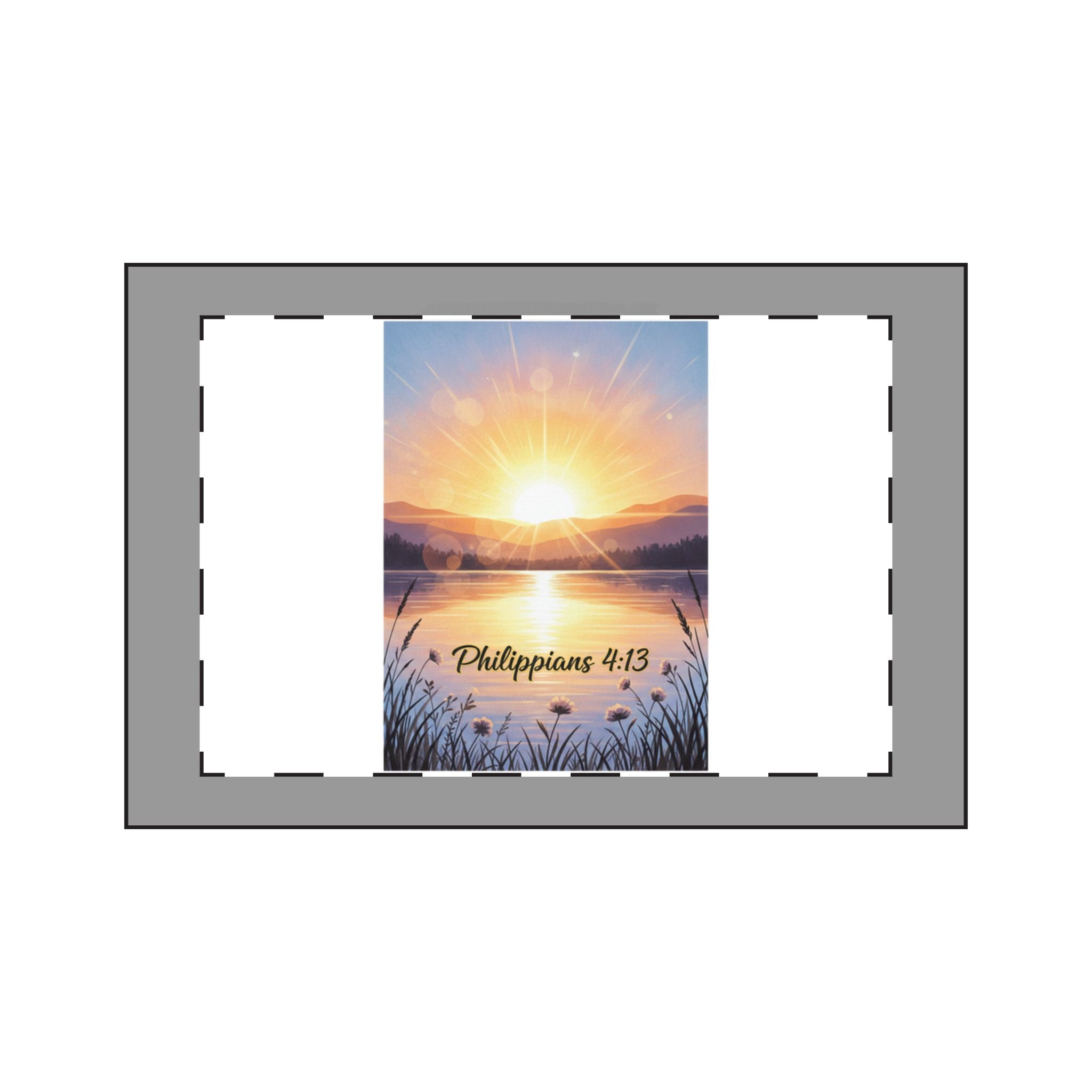 Philippians 4:13 Sunrise Canvas Wall Art