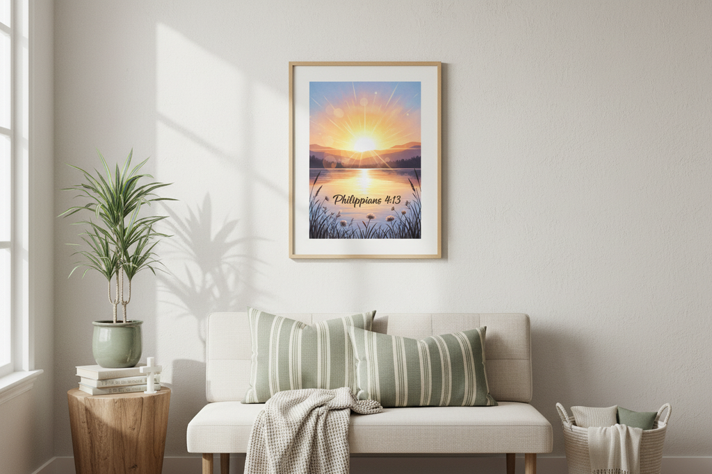 Philippians 4:13 Wall Art Mockup